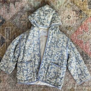 Zara quilted girls jacket Size 4/5
